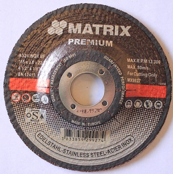 MATRIX MX9527 METAL CUTTING DISC 4.5